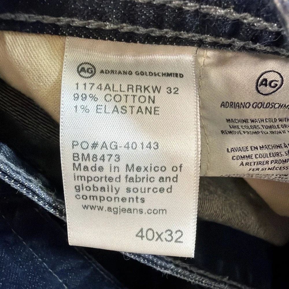 AG Adriano Goldschmied Pants Mens 40x32 The Graduate Tailored Leg Cotton